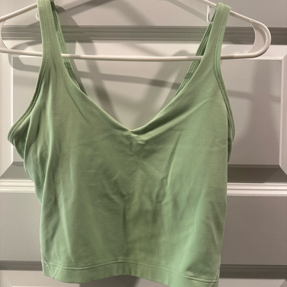 Green V-Neck Tank Top